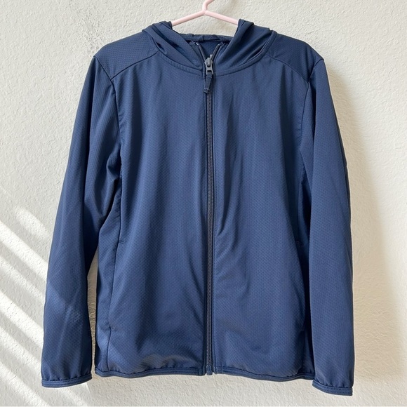 Uniqlo Other - Uniqlo Kids Aerism UV Protection Navy Blue Mesh light Hoody Size 5-6